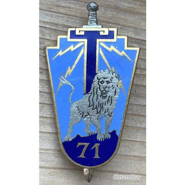 71� Bataillon de Transmissions, �mail, dos lisse grav�