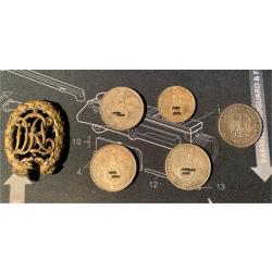 Lot reichsmark et insigne sport original
