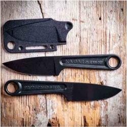 Couteau KA-BAR Forged Blackout Wrench Lame Acier 425 High Carbon Black Manche Acier Etui KA1119BK