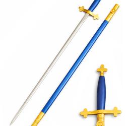 &Eacute;p&eacute;e Ma&ccedil;onnique Bleue &agrave; Garde Tr&egrave;fl&eacute;e - Rite RER