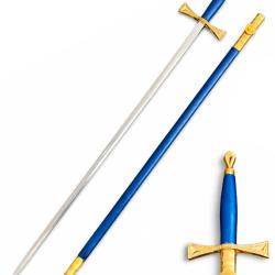 Ep&eacute;e Ma&ccedil;onnique Bleue &agrave; Garde Triangle - Rite RER & REAA