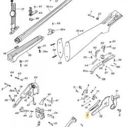 Pi&egrave;ce de rechange pour fusil Sharp Pedersoli PercuteurSHARPS SPORT.FIRING PIN - R&eacute;f Peder. : 0800001