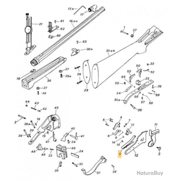 Pi�ce de rechange pour fusil Sharp Pedersoli PercuteurSHARPS SPORT.FIRING PIN - R�f Peder. : 0800001