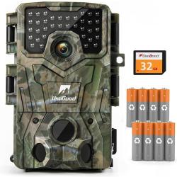 Camera de chasse 4K HD 48MP Infrarouge Vision Nocturne Carte 32GB &Eacute;tanche IP66 No Glow Invisible