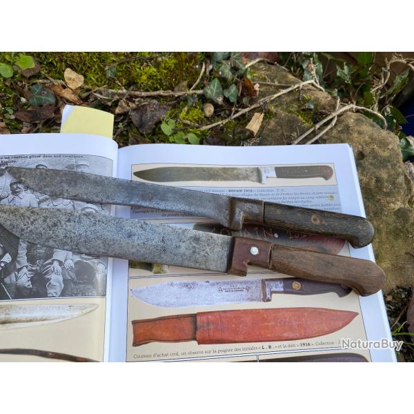 Couteaux dits de "boucher" Achat civil pour les tranch�es.