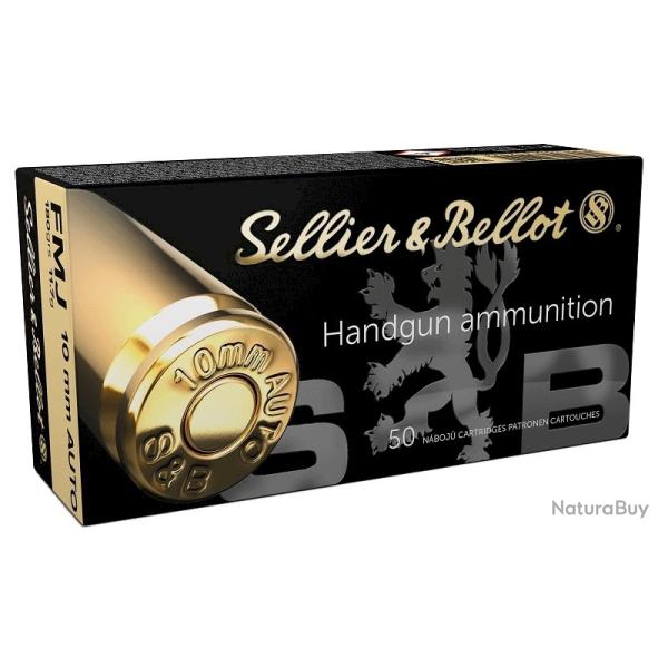 Munitions SELLIER&BELLOT cal.10mm auto fmj 180gr 11.7g par 50