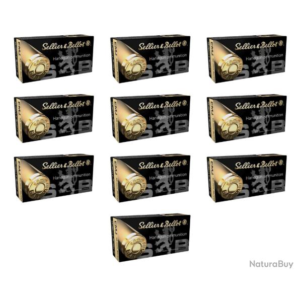 Munitions SELLIER&BELLOT cal.10mm auto fmj 180gr 11.7g par 500