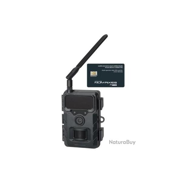 Pi�ge photographique cellualire Num'axes PIE1150 noir + carte sim multi-op�rateurs