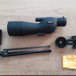 T&eacute;lescope &eacute;tanche 25-75x60 avec tr&eacute;pied et support t&eacute;l&eacute;phone, monoculaire FMC BAK4 pour observation