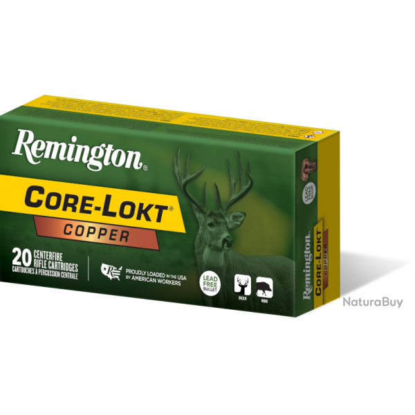 Balles Remington Core Lokt Copper Hp Calibre 308 Win 150 Grains
