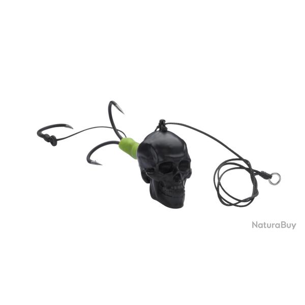 Montage Madcat Skull Worm Jig Noir 200g - 7/0