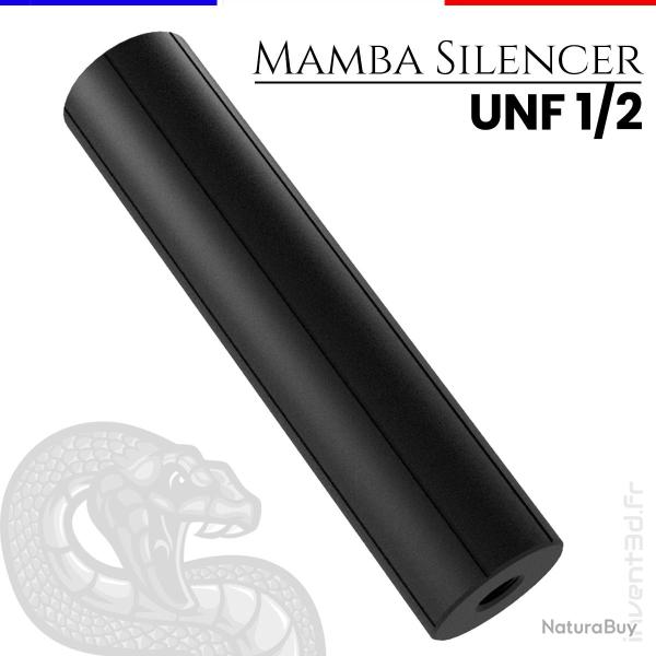 Silencer Mamba 1/2 20 UNF �40mm Mod�rateur de son - Airsoft CO2 PCP Silencieux