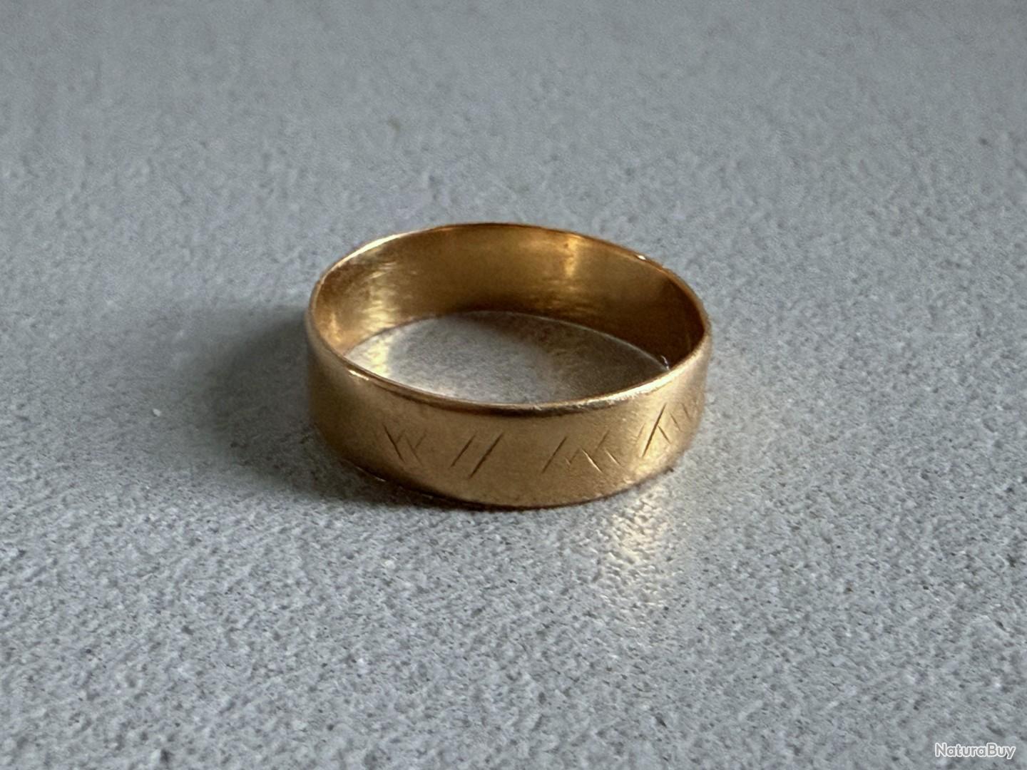 Alliance Or Rose 18 Carats Large - Taille 52 - Bague Occasion
