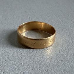 Large anneau or rose 18 carats - taille 52 - bague - alliance