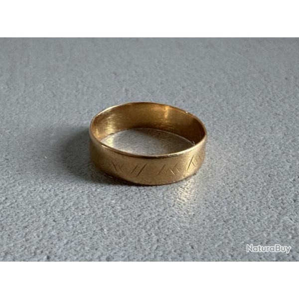 Large anneau or rose 18 carats - taille 52 - bague - alliance