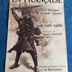 Partition la Fran&ccedil;aise chant h&eacute;ro&iuml;que de la grande guerre 1915
