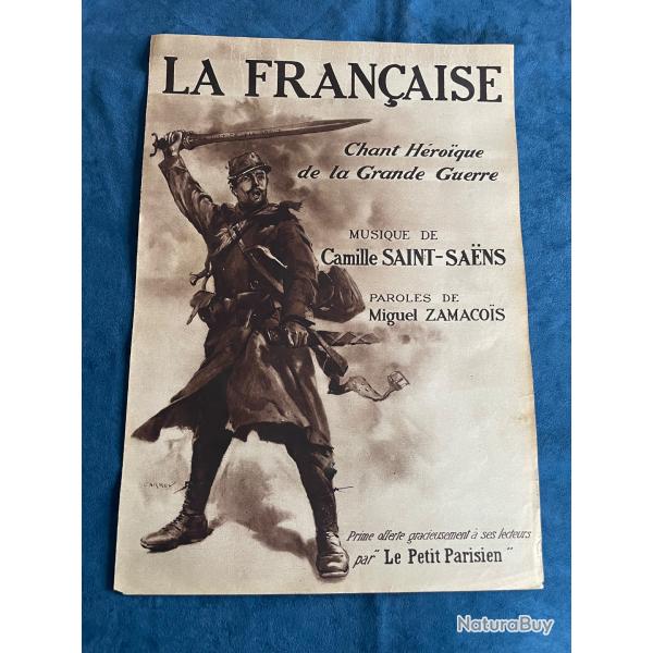 Partition la Fran�aise chant h�ro�que de la grande guerre 1915