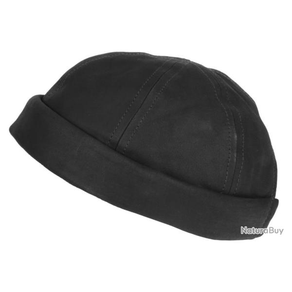 Bonnet Docker Cuir Noir Biker Koyoon Aussie Apparel Taille unique Noir