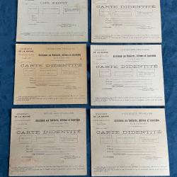 Anciennes cartes d'identit&eacute; vierges WW1-WW2