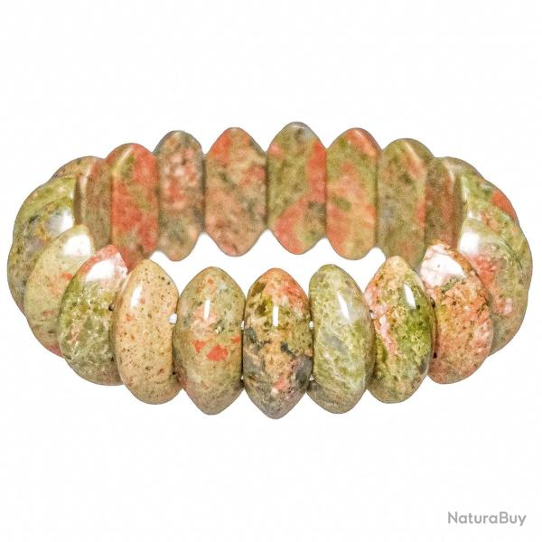 Bracelet de perles bic�ne arrondies en unakite