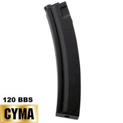 Chargeur MP5 CYMA Mid Cap 120 Billes en M&eacute;tal pour AEG C.78