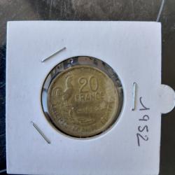 Pi&egrave;ce 20 Francs Guiraud 1952