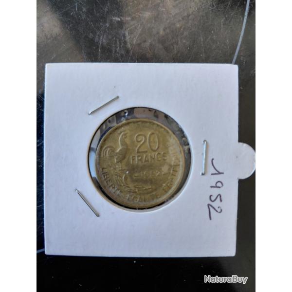 Pi�ce 20 Francs Guiraud 1952