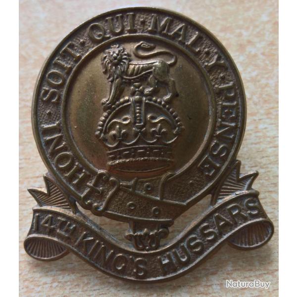 Insigne de b�ret, casquette Anglais du 14�me R�giment de Hussards du roi