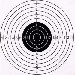 ENCHERE 1 EURO / Lot de 100 cibles papier 17x17 blanche