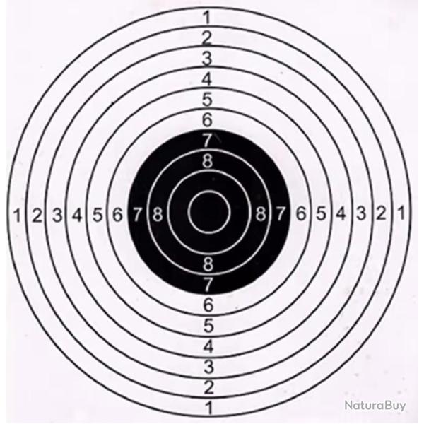 ENCHERE 1 EURO / Lot de 100 cibles papier 17x17 blanche