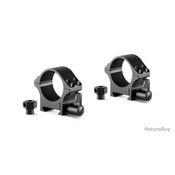 Montage colliers HAWKE professional acier 30mm weaver bas