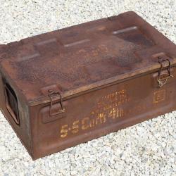 Caisse britannique m&eacute;tallique pour canon d'artillerie 5,5 pouces ref BRA25CAIS002