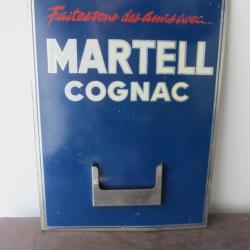 Plaque publicitaire calendrier Martell Cognac 1960