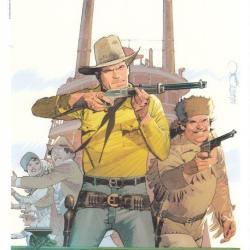 TEX WILLER ex libris WEST AMERICAN COWBOY Winchester carabine  and COLT PEACEMAKER. WESTERN Legend