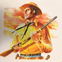 TEX WILLER  la L&eacute;gende ex libris OUEST Am&eacute;ricain COWBOY STETSON et  winchester  1866 YellowBoy