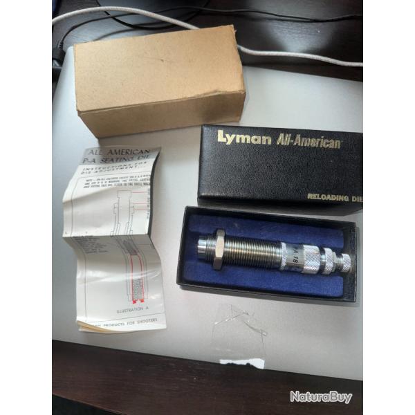 OUTIL POSITIONNEUR SEATING DIE LYMAN VINTAGE CALIBRE 7X57 MM .28 REMINGTON