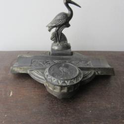Encrier en r&eacute;gule art d&eacute;co - Cigogne 1930
