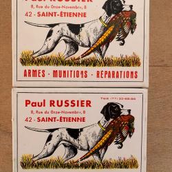 2 bo&icirc;tes de cartouches Russier cal 16.