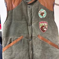 Gilet matelass&eacute; en cuir