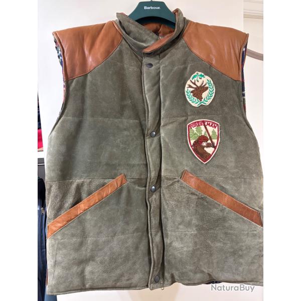 Gilet matelass� en cuir