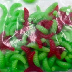 M&eacute;lange de130 Leurres asticot souple - 22mm