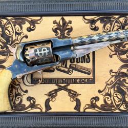 PIETTA 1858 Remington cal. .36 (1978 - code AD) - "OUTLAW" - Gravure artisan FR unique By Cyrilux