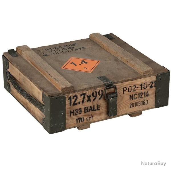 Caisse militaire bois 40x36x15cm - Surplus arm�e rangement bushcraft