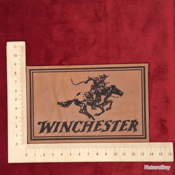 Etiquette en cuir pour coffret d'arme Winchester #1