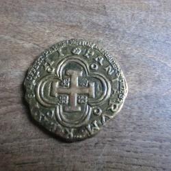 monnaie repro  espagne philippe II 2 escudos S/P s&eacute;ville D/Ecu