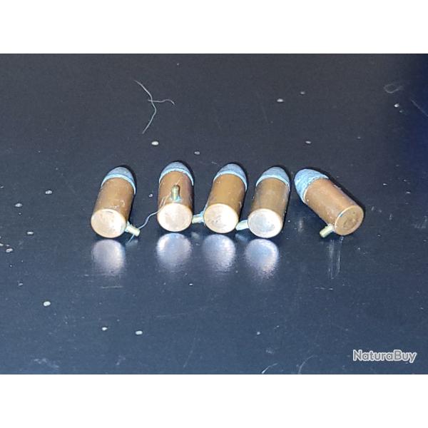 Lot de 5 cartouches anciennes 7 mm � broche - cat�gorie D - collection - N�2
