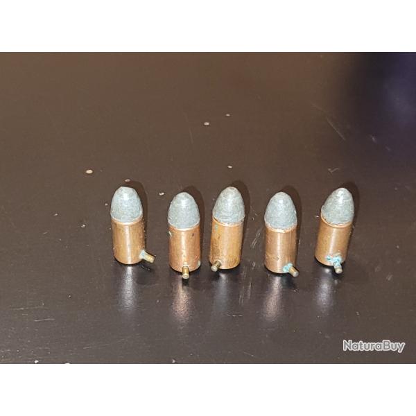 Lot de 5 cartouches anciennes 7 mm � broche - cat�gorie D - collection - N�4