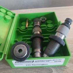 Jeu d'outils Redding 222 Remington Type S et si&egrave;geur comp&eacute;tition avec 3 Bushings