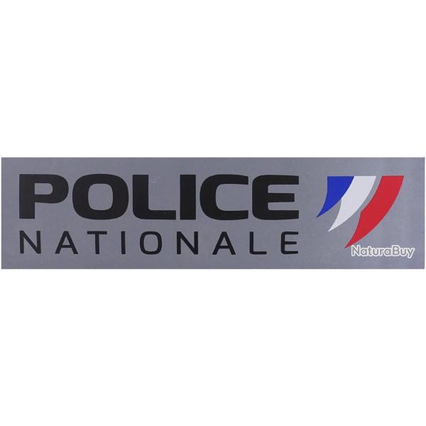 Bandeau d'identification R�tro-r�fl�chissant fond gris - Police Nationale 2.8 x 10 cm