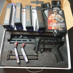AEG Stribog SP10A3 Alpha Upgrade Delta Armory + Crosse Squelette + 4 chargeurs + 2 Batteries